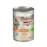 Bonacibo Adult Cat Chicken & Turkey - Chunks in Jelly 400 g Canned - Confiance Co